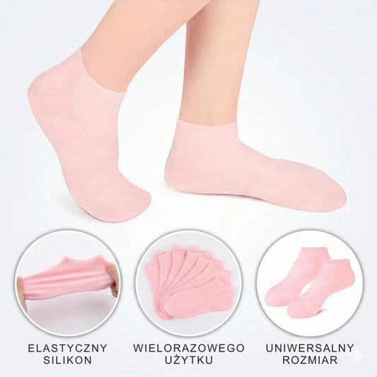 Wielorazowe silikonowe skarpetki SPA – błyskawicznie zmiękczają skórę i usuwają zrogowacenia