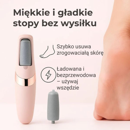 Elektryczny pilnik do stóp z wymienną głowicą – miękkie i gładkie stopy w domu